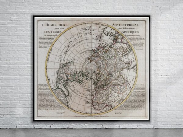 Vintage Large Old World Map